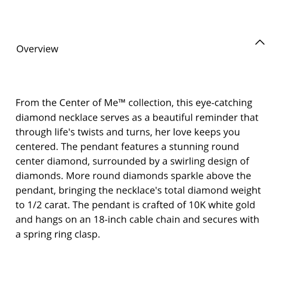 Center of me diamond necklace - Picture 8 of 10